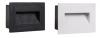 Trin 240V LRG Square Recessed LED Step Light. Black, White IP54